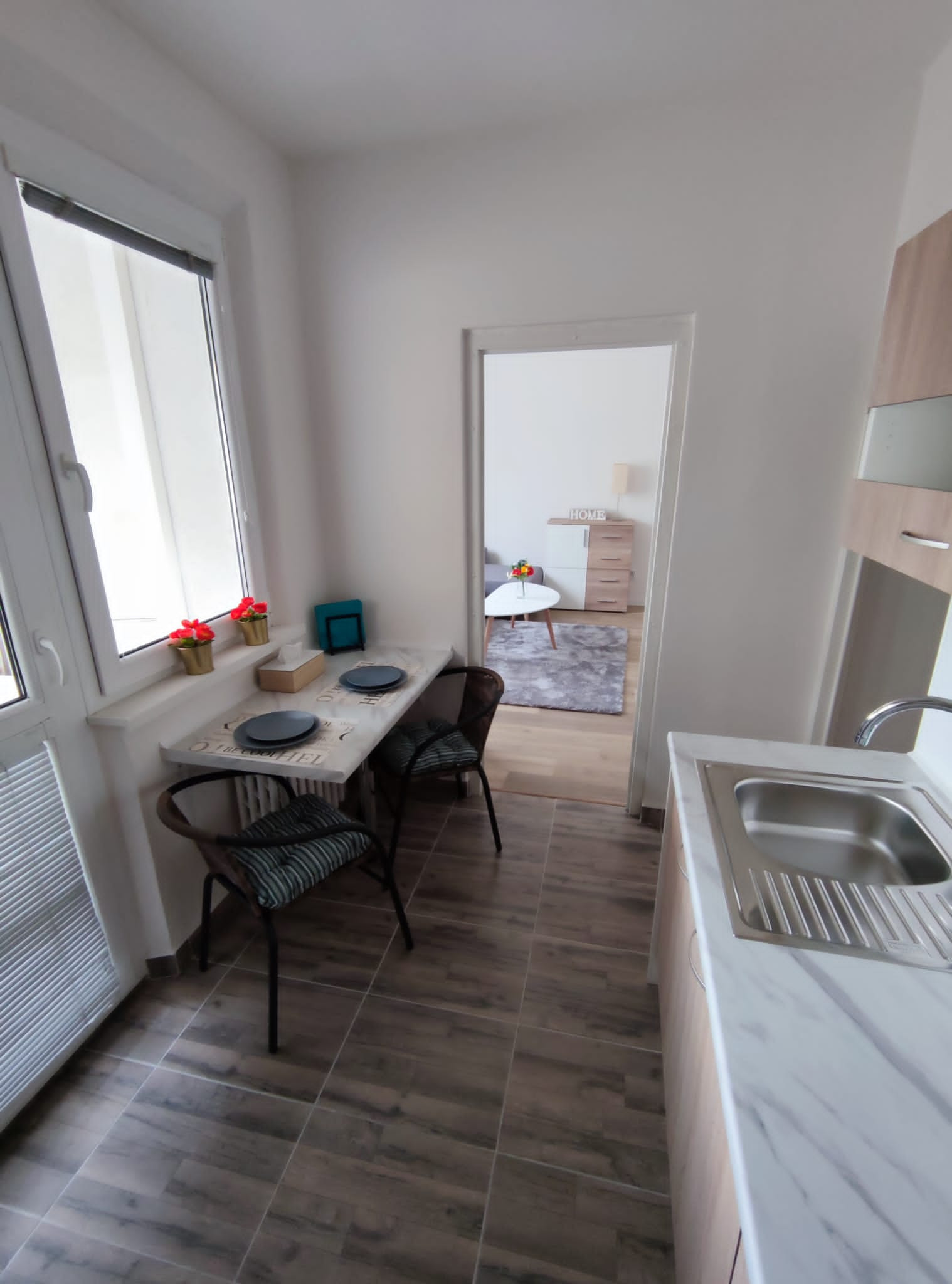 Veľký 2 izbový byt s balkónom a krásnym výhľadom