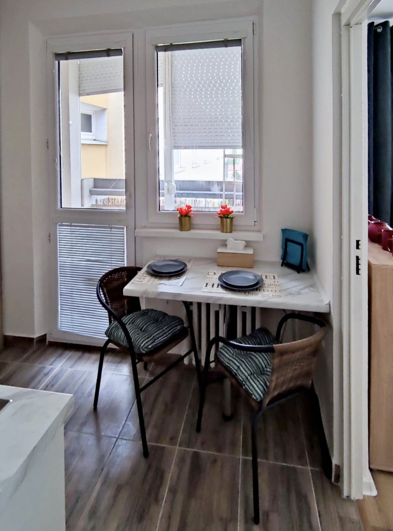 Veľký 2 izbový byt s balkónom a krásnym výhľadom