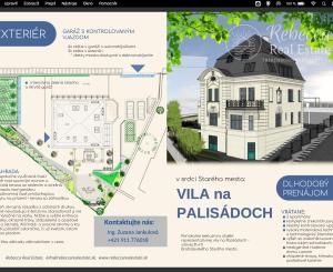 NOVÝ LUXUSNÝ 3 izb. BYT s TERASOU A GARÁŽOU V HISTORICKEJ VILE /PALISÁDY